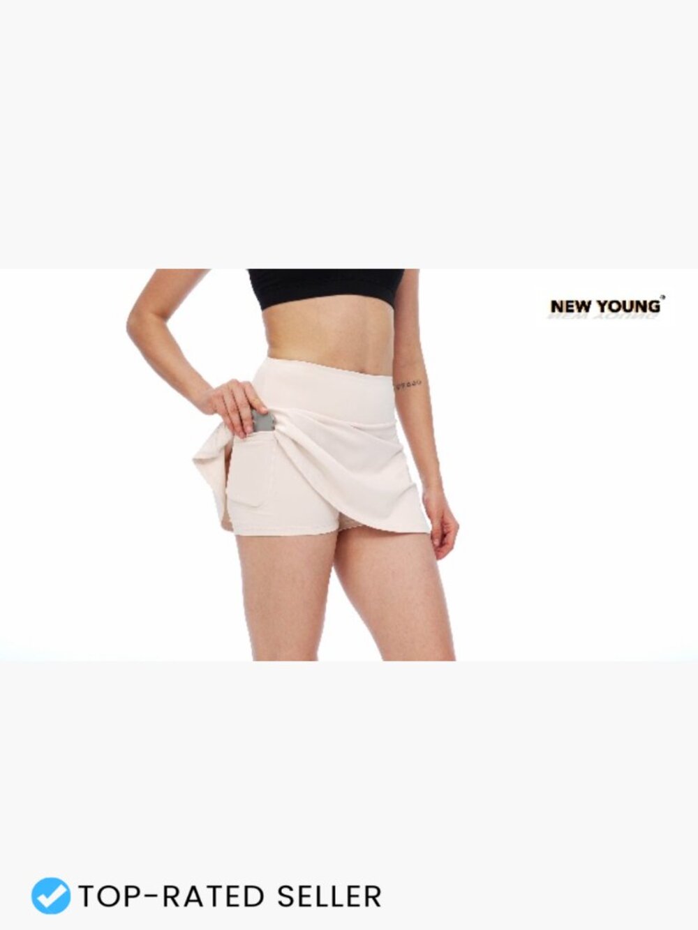 3 Pack Tennis Skirts with Pockets High Waisted Athletic Skort Built-in Shorts - Picture 7 of 7
